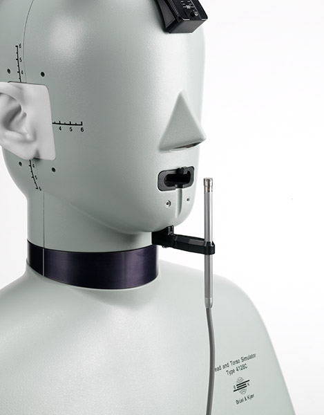 HATS (Head and Torso Simulator) Type 4128 D with microphone